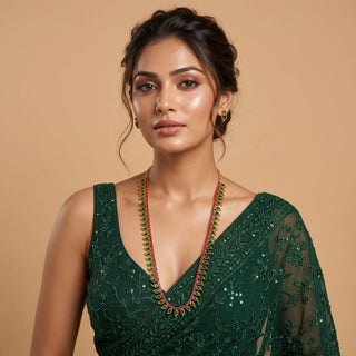 Floris Multicolour Premium Kemp CZ Diamond Long Necklace Set
