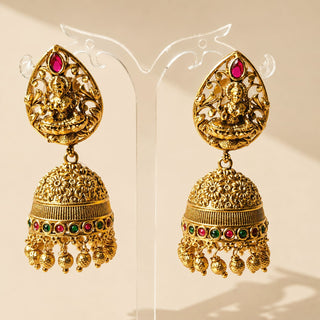Francesca Multicolour Temple Jhumka Earrings