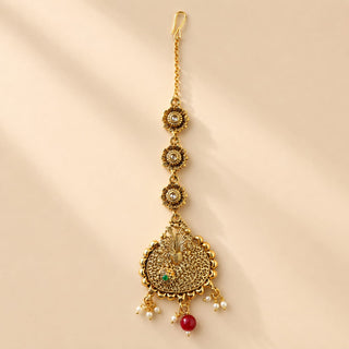 Gemma Multicolour Gold Maang Tikka