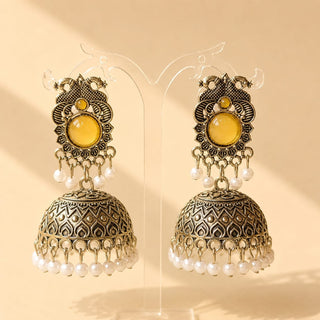 Georgina Yellow Jhumka Earrings