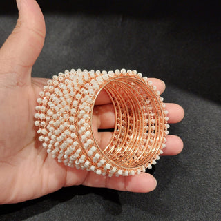 Hannah Rose Gold Bangles (Set of 10) (2.4, 2.6, 2.8)