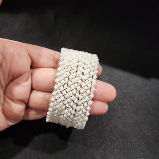 Hannah White Silver Bangles (Set of 10) (2.4, 2.6, 2.8)