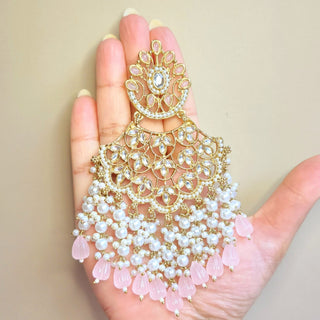 Hazel Light Pink Kundan Earrings