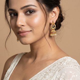 Hensel Multicolour Kemp Mini Jhumka Earrings