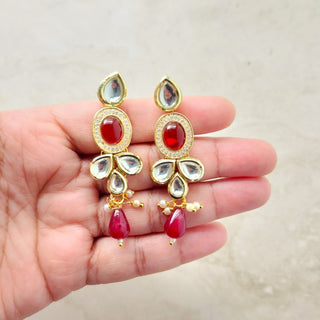 Hilary Red Kundan Choker Necklace Set