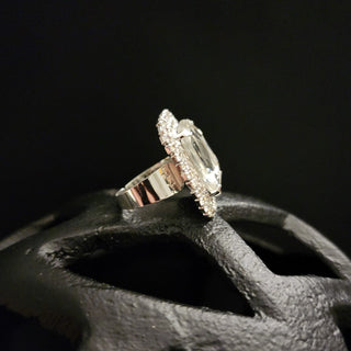 Holly Silver Adjustable Diamante Ring