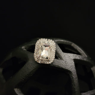 Holly Silver Adjustable Diamante Ring