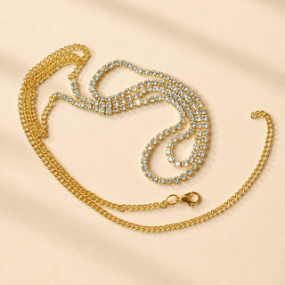 Harriet diamond simulant gold finish kamar bandh waist belt close-up