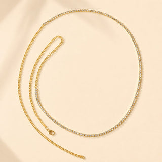 Harriet diamond simulant gold finish kamar bandh waist belt full view