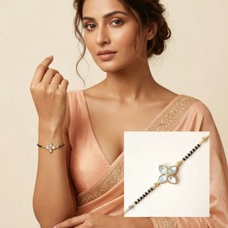 Illiana Hand Kundan Mangalsutra Bracelet