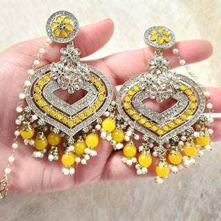 Isha Yellow Polki Earrings