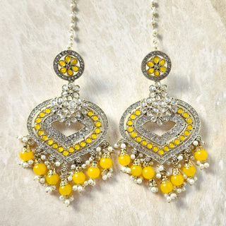 Isha Yellow Polki Earrings