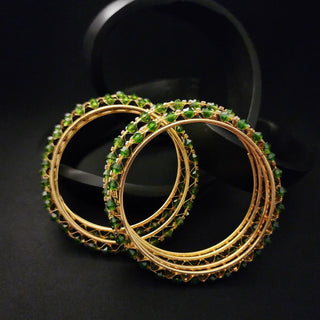 Izabella Green Bangles (Set of 4) (2.4, 2.6, 2.8)