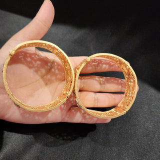 Jenna Gold Kada Openable Bangle Set (2.6, 2.8)