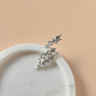 Juliette Silver Adjustable Diamond Simulant Ring