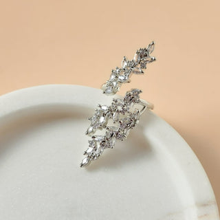 Juliette Silver Adjustable Diamond Simulant Ring