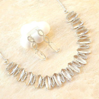 Juniper White Diamond Simulant Necklace Set