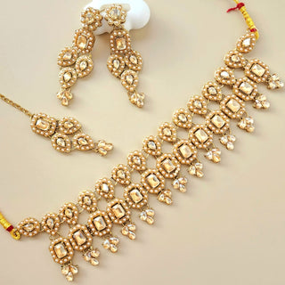 Kadence Gold Necklace Set with Tikka