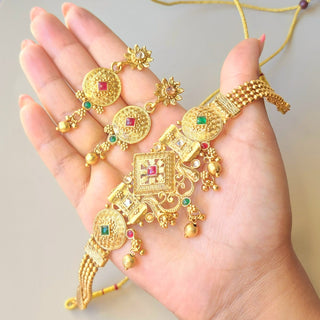 Kathy Multicolour Kemp Choker Necklace Set