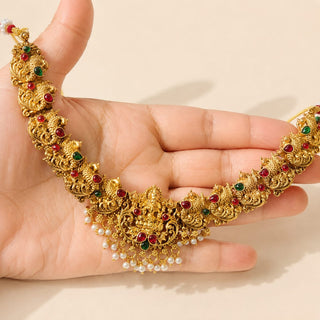 Kyra Multicolour Premium Temple Necklace Set
