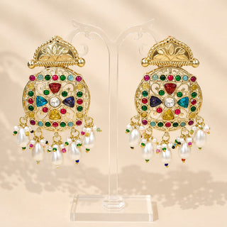 Lillie Multicolour Kundan Earrings