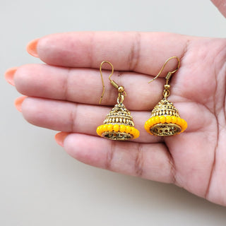 Lily Yellow Mini Jhumka Earrings