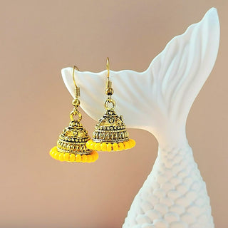 Lily Yellow Mini Jhumka Earrings