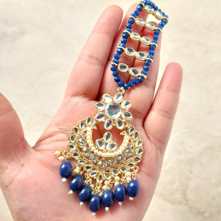 Lucie Blue Kundan Tikka Set