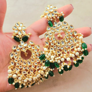 Madison Green Kundan Necklace Set with Tikka