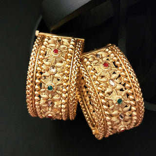Maria Gold Kada Openable Bangle Set (2.6, 2.8)