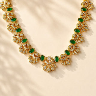 Marissa Green Luxury Kemp CZ Diamond Long Necklace Set