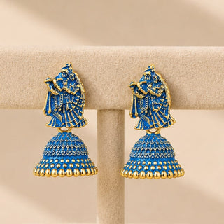 Meadow Temple Mini Jhumki Earrings (Available in 9 Colours)