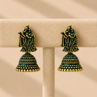 Meadow Temple Mini Jhumki Earrings (Available in 9 Colours)