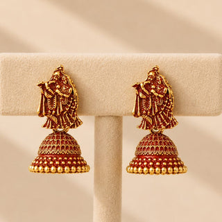Meadow Temple Mini Jhumki Earrings (Available in 9 Colours)