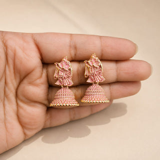 Meadow Temple Mini Jhumki Earrings (Available in 9 Colours)
