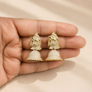 Meadow Temple Mini Jhumki Earrings (Available in 9 Colours)