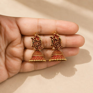 Meadow Temple Mini Jhumki Earrings (Available in 9 Colours)