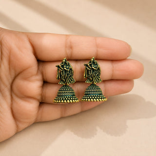 Meadow Temple Mini Jhumki Earrings (Available in 9 Colours)