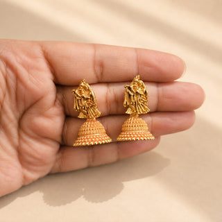 Meadow Temple Mini Jhumki Earrings (Available in 9 Colours)