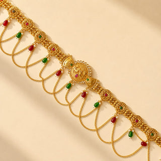 Milena Multicolour Saree Kemp Peacock Waist Chain / Kamar Kandora / Kamar Patta