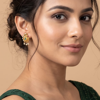 Millicent Multicolour Kemp Peacock Stud Earrings