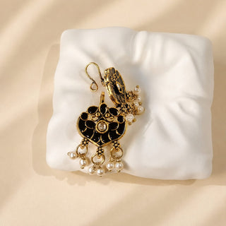 Millie Black Lightweight & Easy to Wear Bugadi Ear Cuff Earrings