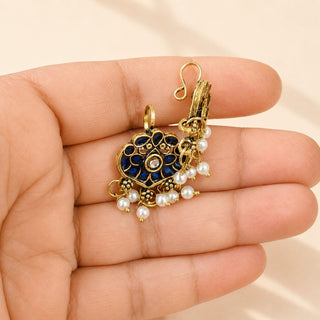 Millie Blue Lightweight & Easy to Wear Bugadi Ear Cuff Earrings
