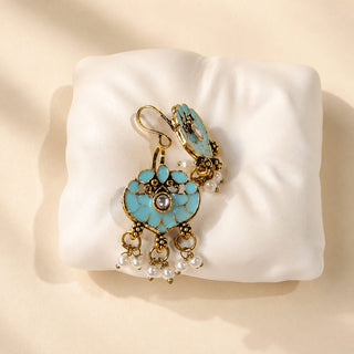 Millie Light Blue Lightweight & Easy to Wear Bugadi Ear Cuff Earrings