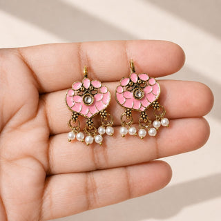 Millie Light Pink Lightweight & Easy to Wear Bugadi Ear Cuff Earrings