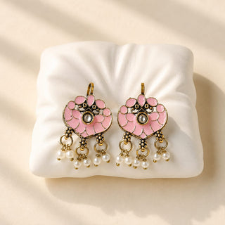Millie Light Pink Lightweight & Easy to Wear Bugadi Ear Cuff Earrings