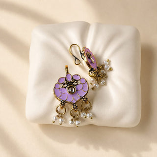Millie Light Purple Lightweight & Easy to Wear Bugadi Ear Cuff Earrings
