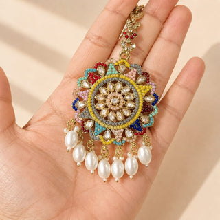 Moriah Polki Multicolour Maang Tikka