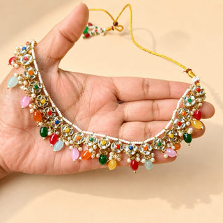 Nadiya Multicolour Kundan Necklace Set