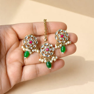 Nadiya Multicolour Kundan Necklace Set
